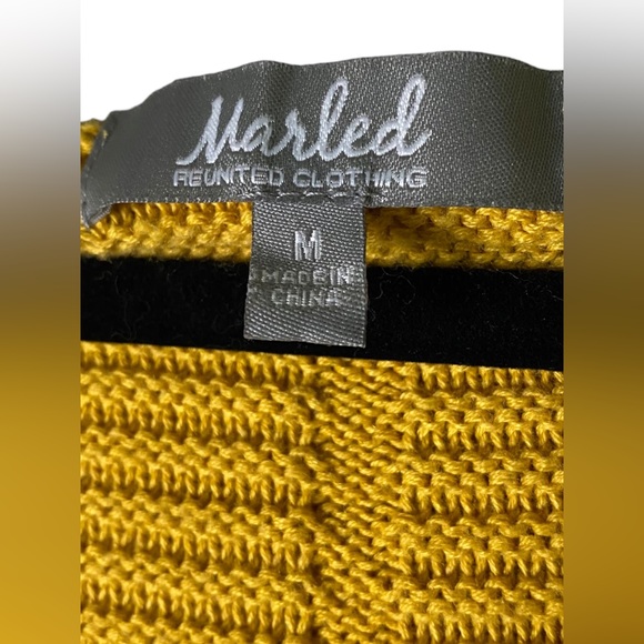 *DONATING SOON* Marled | Medium Hooded Mustard Knit Cardigan - Picture 2 of 5